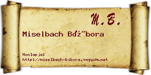 Miselbach Bíbora névjegykártya